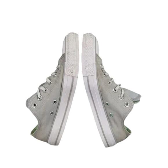 Converse Shoes Womens 8 Sneakers Chuck Taylor All Star Double Tongue Canvas Grey - Picture 14 of 16